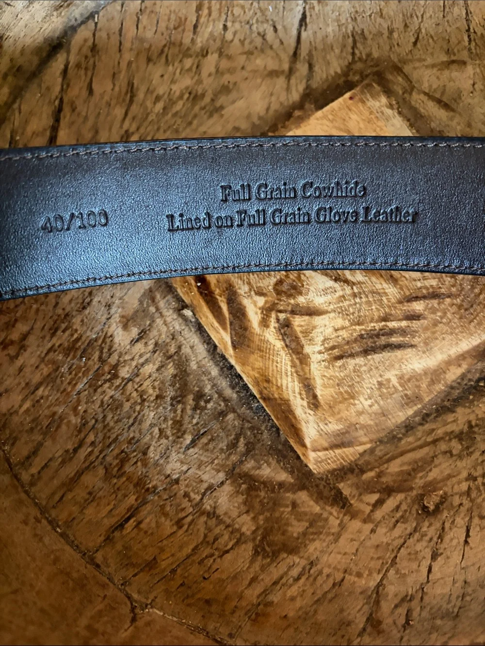 Daniel Cremieux France Full Grain Cowhide Brown  Pebbled Leather Belt Size 40